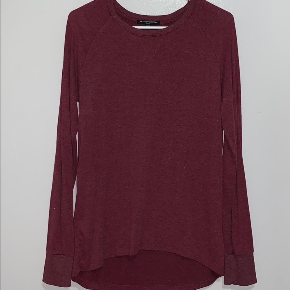 Maroon long sleeved shirt